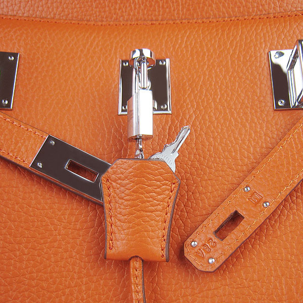 Replica Hermes Jypsiere Fjord Leather Messenger Bag Orange H6508 - 1:1 Copy - Click Image to Close